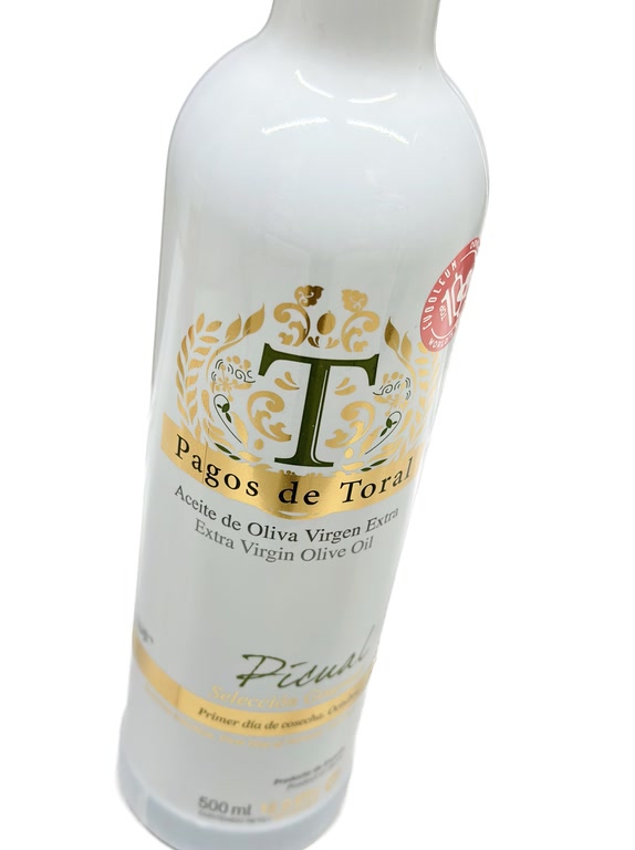 Botella de Aceite de Oliva Virgen Extra 500 ml Pagos de Toral “Selección Gourmet” 2023 - Imagen 2